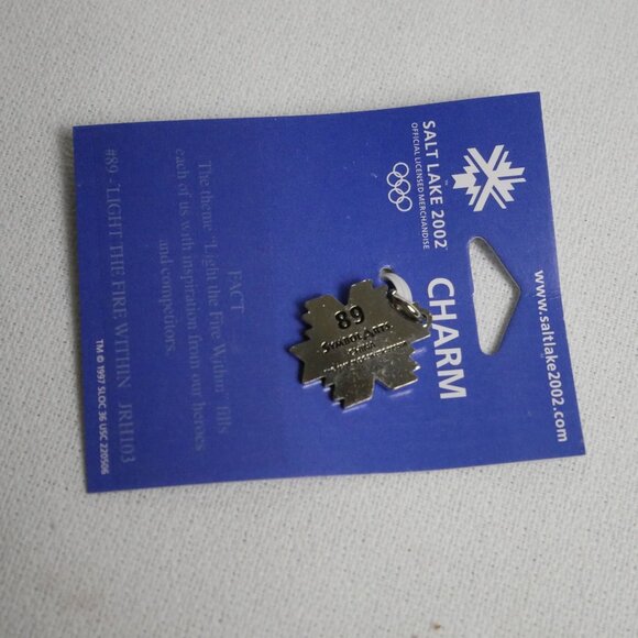 Salt Lake 2002 Olympic Charm "Light The Fire Within" Collectible Charm #89 - Picture 3 of 3
